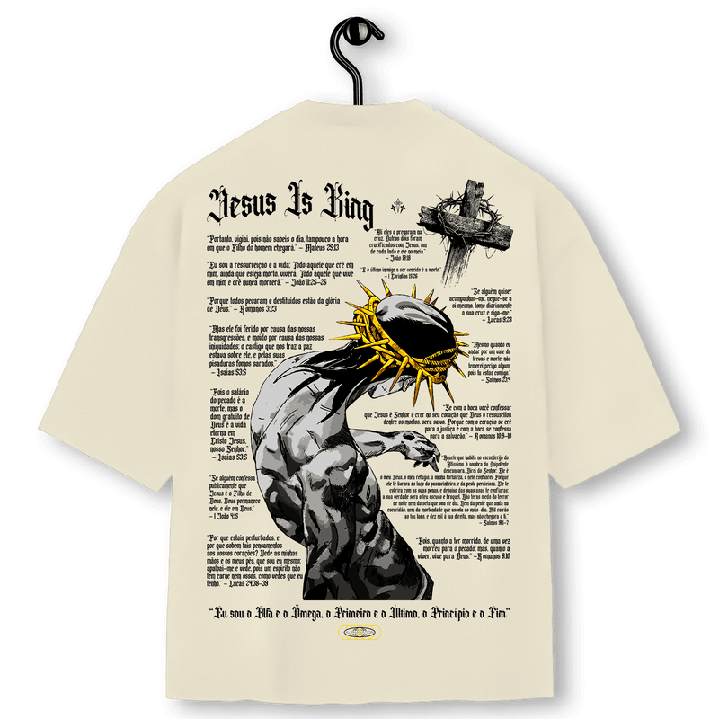 Super Oversized Alpha Back Premium | JESUS IS KING - Yeshua イエス